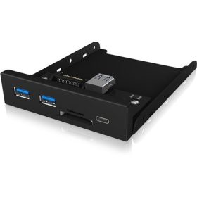   Raidsonic ICY BOX IB-HUB1417-i3 3.5" USB-C USB3.0 multifunkciós panel fekete