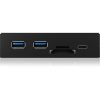 Raidsonic ICY BOX IB-HUB1417-i3 3.5" USB-C USB3.0 multifunkciós panel fekete