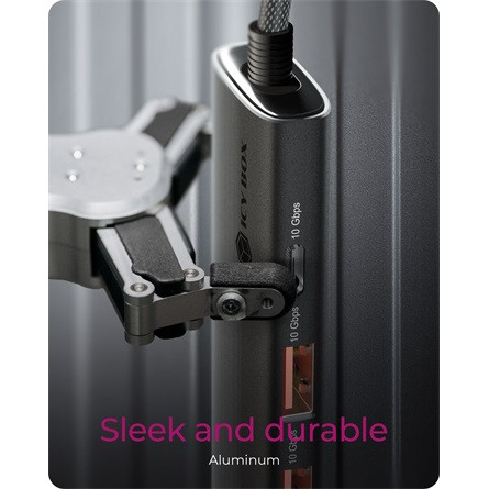 Raidsonic ICY BOX IB-HUB1437-CPD 4-portos USB-A 3.2 Gen2 hub fekete PD 100W