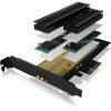 Raidsonic ICY BOX IB-PCI215M2-HSL M.2 NVME PCIe x4 adapter