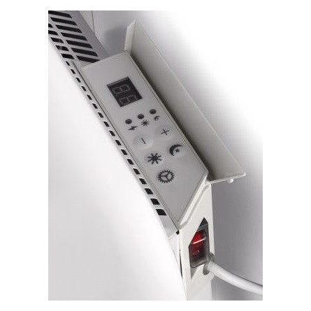 Mill Invisible Panel heater 900W, steel front, Cord: White, 130 cm, Approved for bathrooms IPX4 zone 2, Super accurate thermostat – digitally registered, LED display