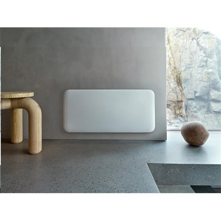 Mill Invisible Panel heater 900W, steel front, Cord: White, 130 cm, Approved for bathrooms IPX4 zone 2, Super accurate thermostat – digitally registered, LED display