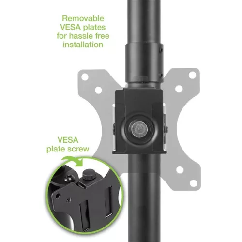 TECHLY ICA-LCD 2520V2 asztali konzol 2 LCD monitorhoz, 17-32"