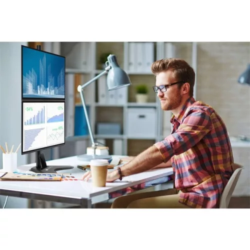 TECHLY ICA-LCD 2520V2 asztali konzol 2 LCD monitorhoz, 17-32"