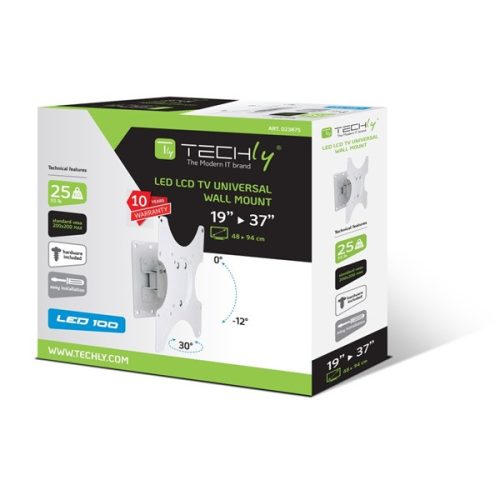 TECHLY ICA-LCD 2900WH fali konzol, 19-37" LCD kijelzőhöz, fehér