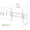 TECHLY ICA-PLB 131L dönthető fali konzol 40-65" LCD kijelzőhöz, fekete