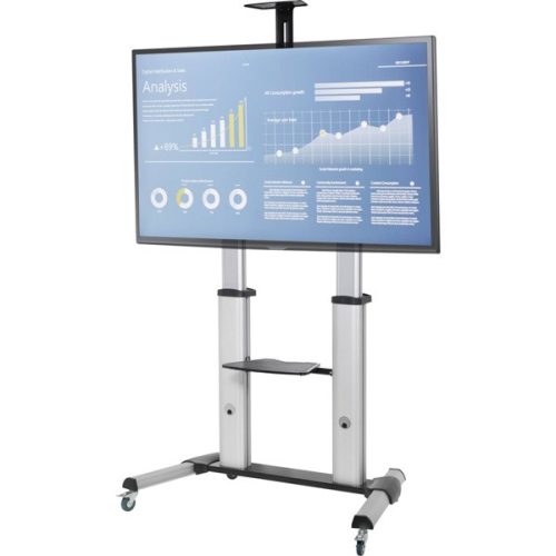 TECHLY ICA-TR24 gurulós teleszkópos padlóállvány, 60-100" LED/LCD kijelzőhöz