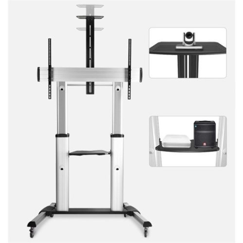 TECHLY ICA-TR24 gurulós teleszkópos padlóállvány, 60-100" LED/LCD kijelzőhöz