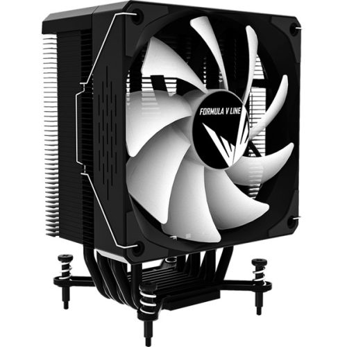 Formula CPU Cooler - Ice Burg EX ARPW 6P (17-34dB, 4pin csatlakozó, 6 db heatpipe, 12cm, PWM, ARGB)