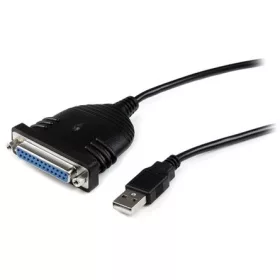   StarTech USB-A 2.0 -> Parallel DB25 M/F adatkábel 1.8m fekete