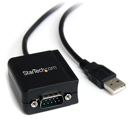 StarTech USB-A 2.0 -> Serial RS-232 M/M adapter 1.8m fekete FTDI