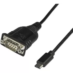   StarTech USB-C -> Serial RS-232 DB9 M/M adapter 0.4m fekete