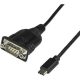 StarTech USB-C -> Serial RS-232 DB9 M/M adapter 0.4m fekete