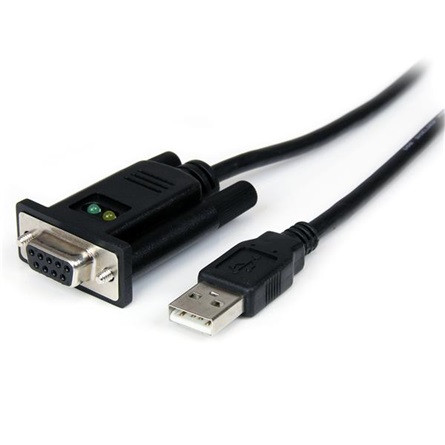 StarTech USB-A 2.0 -> Serial RS-232 M/M adatkábel 1m fekete FT232RL