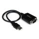 StarTech USB-A 2.0 -> Serial RS-232 M/M adatkábel 0.3m fekete PL-2303