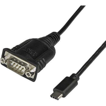 StarTech USB-C -> Serial RS-232 M/M adatkábel 1m fekete