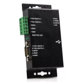   StarTech USB-A 2.0 -> Terminal block 5pin Serial RS422/RS485 M/F adapter fekete w/ Isolation