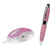 LogiLink ID0124 Rhinestone Stylus Pen Set USB optikai egér + érintőtoll rózsaszín