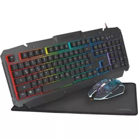   LogiLink Gaming Combo Set USB gaming billentyűzet + egér + egérpad fekete