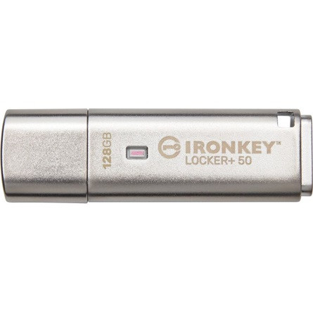 Kingston 128GB IronKey Locker 50+  XTS-AES Encrypted, USB 3.2 Gen1 pendrive