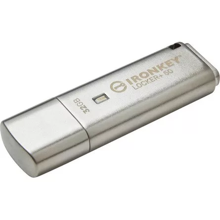 Kingston 32GB IronKey Locker 50+  XTS-AES Encrypted, USB 3.2 Gen1 pendrive