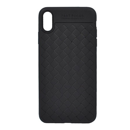 Usams iPhone XS Max 6.5 USAMS Woven szilikon telefonvédő fonott minta FEKETE