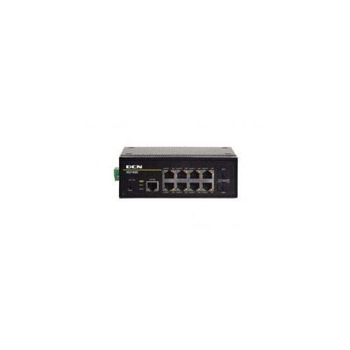 DCN Ipari Switch L2 8x 10/100Base-T RJ45 with PoE + 2x 100/1000Base-X SFP, -40°C +85°C, IS2100D-2GF8TX-P