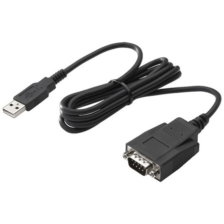 HP USB-A 2.0 -> Serial DB9 M/F adapter 1.2m fekete
