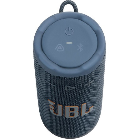 JBL GRIP BLU hordozható bluetooth  hangszóró, kék, app vezérlés, USB, vízálló, porálló, beépített hangulat világítás