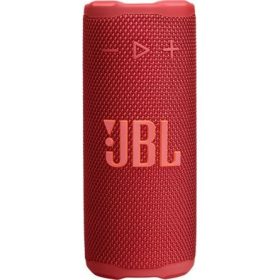   JBL GRIP RED hordozható bluetooth  hangszóró, piros, app vezérlés, USB, vízálló, porálló, beépített hangulat világítás