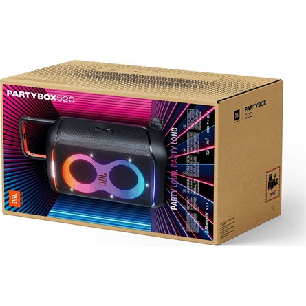 JBL PARTYBOX 520 EP, Bluetooth hangsugárzó, AI sound boost, 15 óra játékidő, fényshow, 400W, 3 db hangszóró