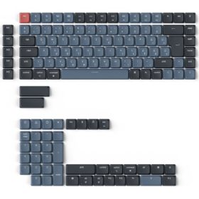   Keychron Low Profile ABS Keycap Full Keycap Set - Black and Grey Version B - HU-ISO