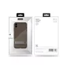 Joyroom iPhone XS 5.8 JOYROOM szilikon telefonvédő textil bevonat, kitámasztó, BARNA