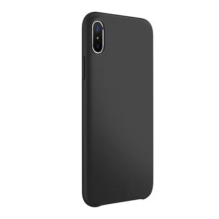 Joyroom iPhone XS Max 6.5 JOYROOM LYBER műanyag telefonvédő gumírozott, mikroszálas belső, FEKETE