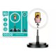 HAFFNER JUICE ÖSSZECSUKHATÓ SELFIE LED KÖRLÁMPA ÁLLVÁNNYAL, TELEFONTARTÓVAL - SOCIAL FOLDABLE RING SELFIE LIGHT STAND - FEKETE