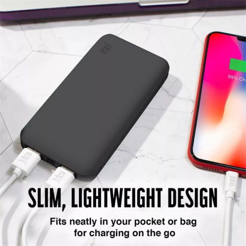 HAFFNER JUICE UNIVERZÁLIS HORDOZHATÓ, ASZTALI AKKUMULÁTOR TÖLTŐ - ECO 3 POWER BANK - 2XUSB +TYPE-C - 10.000 MAH - FEKETE