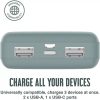 HAFFNER JUICE UNIVERZÁLIS HORDOZHATÓ, ASZTALI AKKUMULÁTOR TÖLTŐ - ECO 3 POWER BANK - 2XUSB +TYPE-C - 10.000 MAH - ÉJFEKETE ZÖLD
