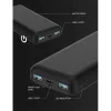 HAFFNER JUICE UNIVERZÁLIS HORDOZHATÓ, ASZTALI AKKUMULÁTOR TÖLTŐ - ECO 5 POWER BANK - 2XUSB +TYPE-C - 15.000 MAH - FEKETE
