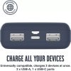 HAFFNER JUICE UNIVERZÁLIS HORDOZHATÓ, ASZTALI AKKUMULÁTOR TÖLTŐ - ECO 3 POWER BANK - 2XUSB +TYPE-C - 10.000 MAH - SÖTÉTKÉK