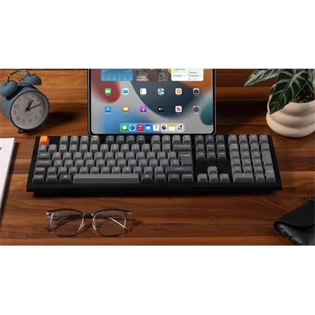 Keychron K10 Max Bluetooth / vezeték nélküli / USB magyar Keychron Super Brown mechanikus billentyűzet fekete