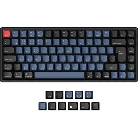 Keychron K2 Pro RGB Bluetooth / USB angol gaming Hot-swap Gateron G Pro Red mechanikus billentyűzet (Aluminum frame)