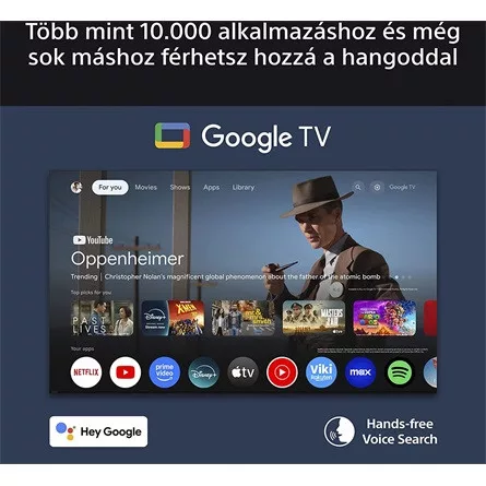 SONY Bravia 3 K-55S35 55" Direct LED 4K, Ultra HD, Google TV, Smart televízió, 3840×2160, 4xHDMI/2xUSB/WIFI