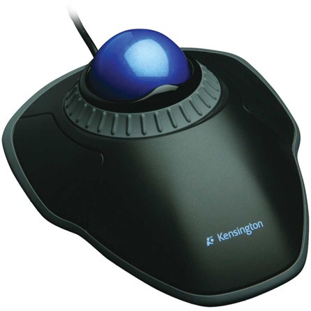 Kensington Orbit trackball egér görgető gyűrűvel, fekete-kék