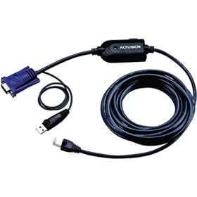   Aten RJ45 CAT5 UTP -> VGA USB-A 2.0 M/M KVM kábel 4.5m fekete