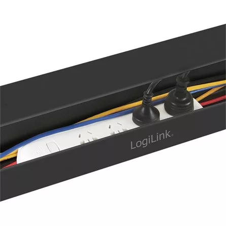 Logilink Under-Desk Cable Tray Organizer, black