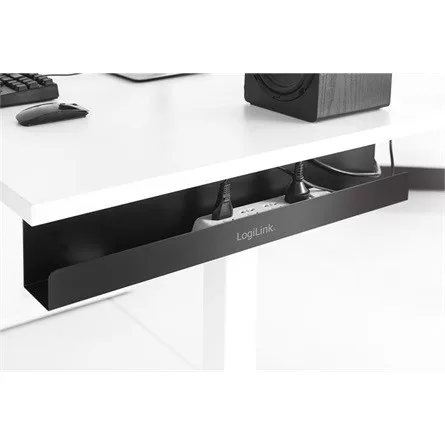 Logilink Under-Desk Cable Tray Organizer, black