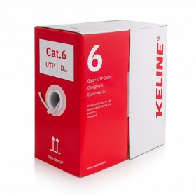   KELine giga+ fali kábel UTP (U/UTP) Cat.6, LSOH halogénmentes Dca, 305 m-es dob