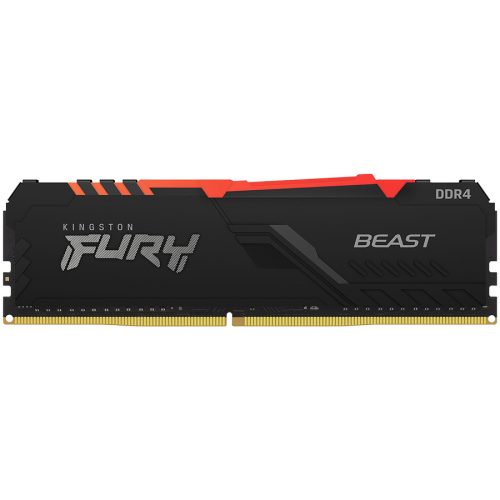 KINGSTON DRAM 8GB 3200MHz DDR4 CL16 DIMM FURY Beast RGB Black EAN: 740617319439