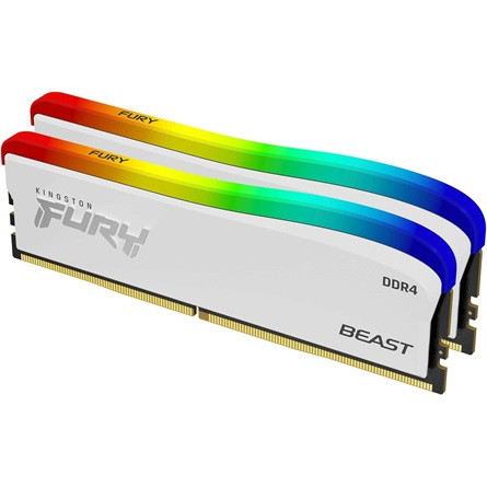 Kingston FURY Beast RGB SE 16GB 3200MT/s DDR4 memória CL16 Kit of 2 fehér RGB