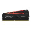 KINGSTON DRAM 32GB 3600MHz DDR4 CL18 DIMM (Kit of 2) FURY Beast RGB Black EAN: 740617319057